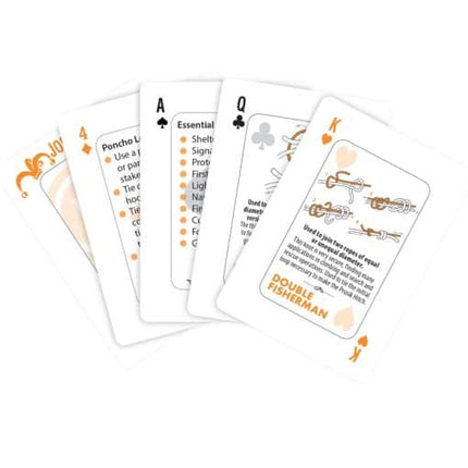 Survival Tips Playing Cards with Knot Tips 2