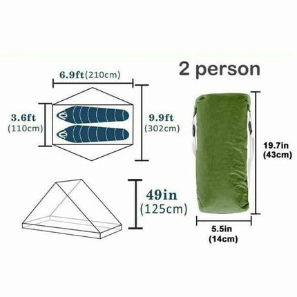 3FULgear Lanshan 2 Classic 3-Season Tent - Green (T Zip) By 3F UL GEAR