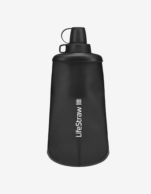 Lifestraw Peak Series Collapsible Squeeze bottle with Filter 650ML Dark Grey By LifeStraw