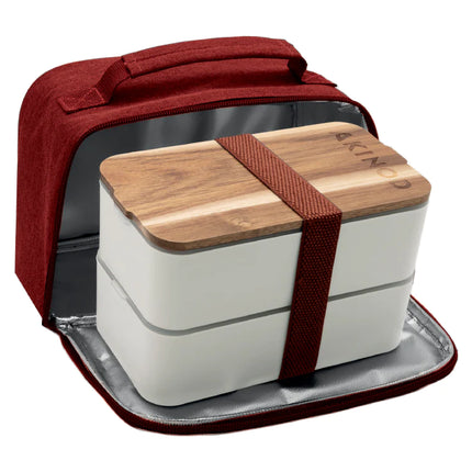 Akinod Bento + Insulated Lunch Bag (Various Colours) White Terracotta By Akinod