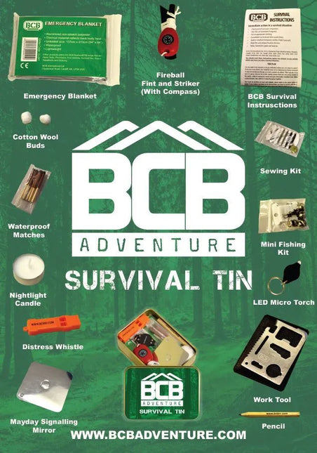 BCB Adventure Survival Tin By BCB International