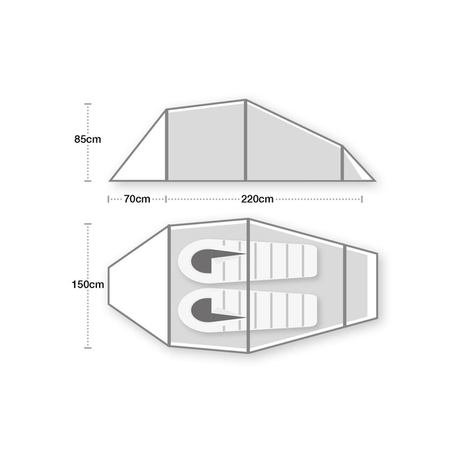 Wild Country Blizzard Compact 2 Tunnel Tent By Terra Nova | Wild Country