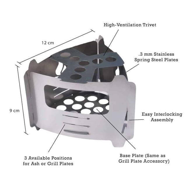 BE Bushbox Ultralight Outdoor Pocket Stove By BushCraft Essentials