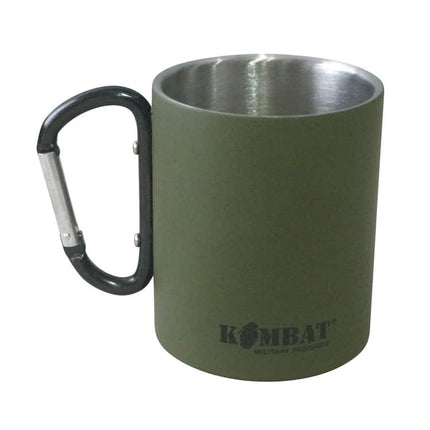 Kombat Carabiner Mug Stainless Steel - Olive Green By Kombat UK