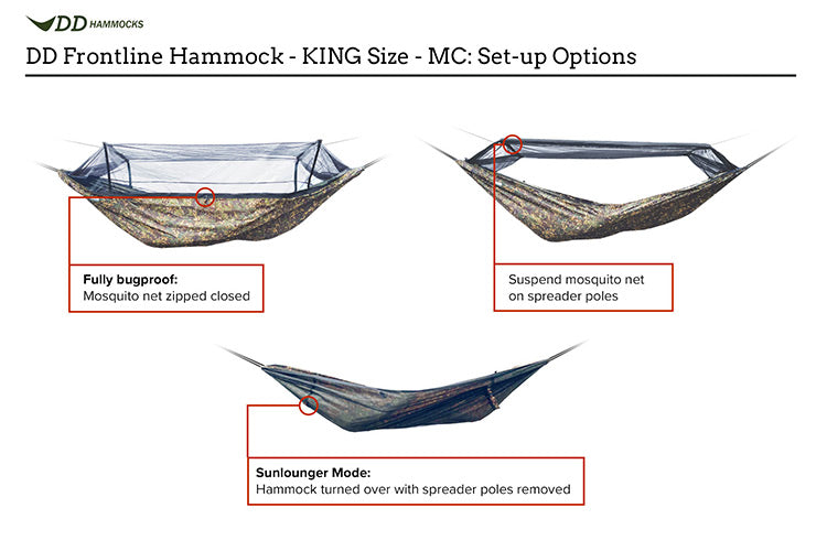 DD Frontline Hammock - KING Size - Multicamo By DD Hammocks