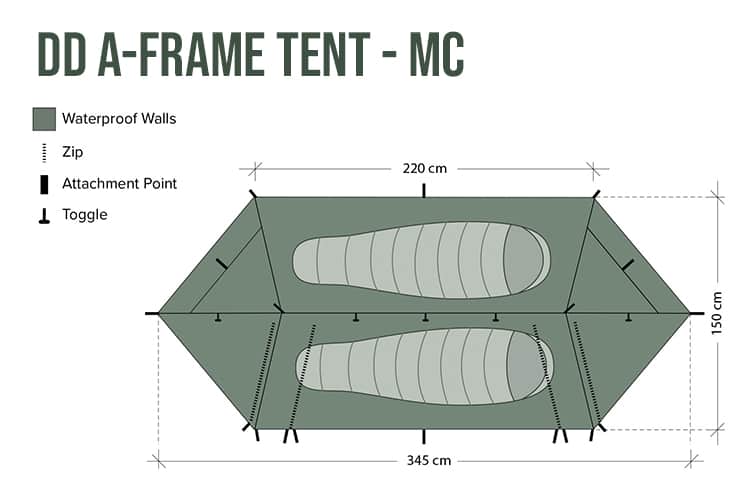 DD Hammocks A-Frame Tent - Multicamo By DD Hammocks