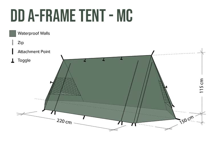 DD Hammocks A-Frame Tent - Multicamo By DD Hammocks