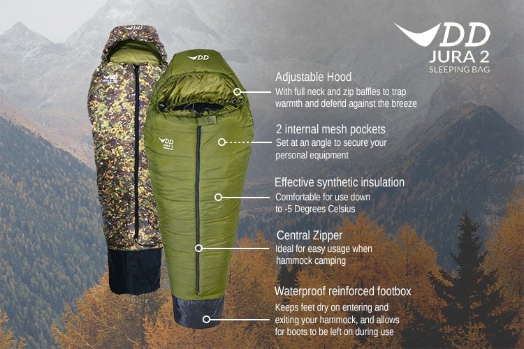 DD Jura 2 Sleeping Bag (Regular) - MC multi camo By DD Hammocks