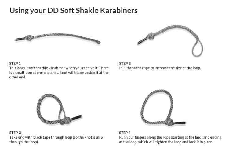 DD Soft Shackle Karabiner x 2 By DD Hammocks