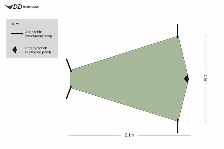 DD Hammocks SuperLight - Bikepacker Groundsheet By DD Hammocks