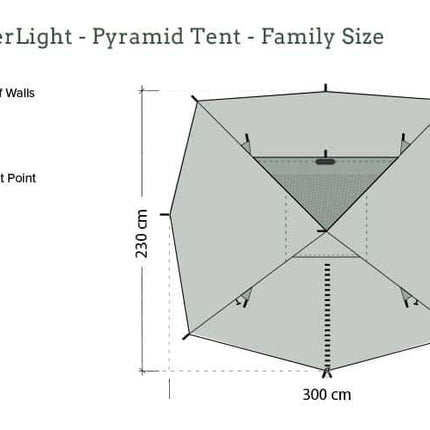 DD SuperLight Pyramid Tent - Family Size By DD Hammocks