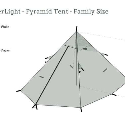 DD SuperLight Pyramid Tent - Family Size By DD Hammocks