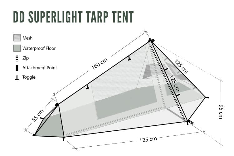 DD SuperLight Tarp Tent By DD Hammocks