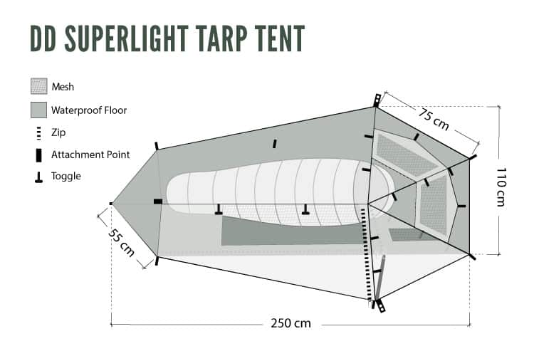 DD SuperLight Tarp Tent By DD Hammocks