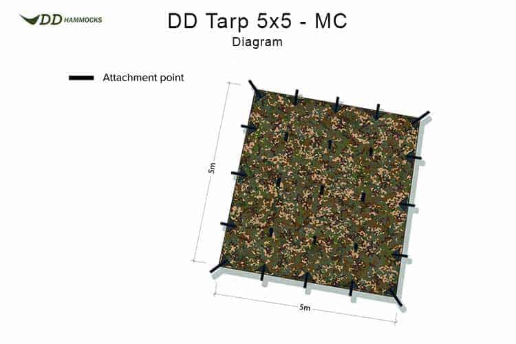 DD 5 x 5 MC Multi Camo Tarp By DD Hammocks