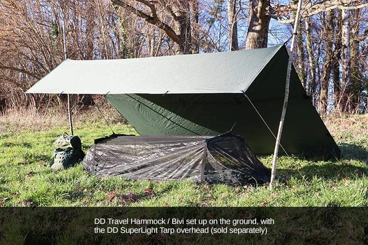 DD Travel Hammock / Bivi Olive Green By DD Hammocks