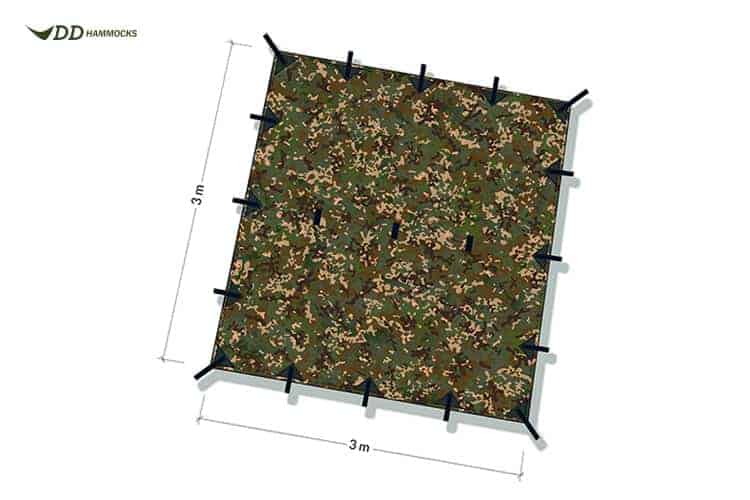 DD 3×3 – MC Multi Camo Tarp By DD Hammocks