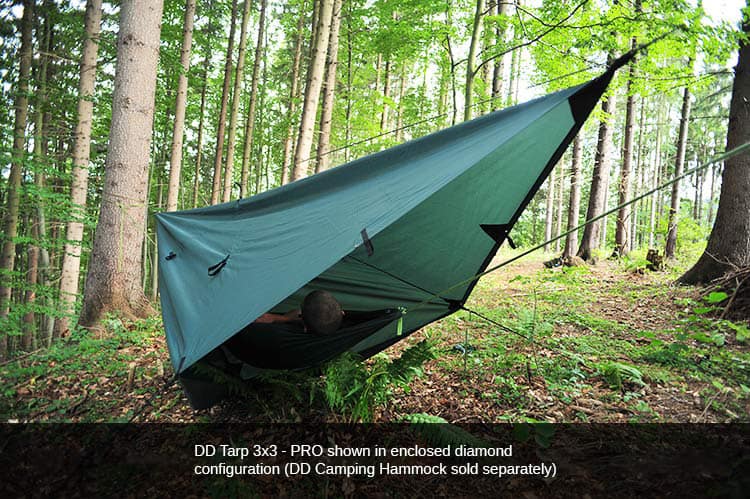 DD Hammocks Tarp 3x3 Pro - Olive Green By DD Hammocks