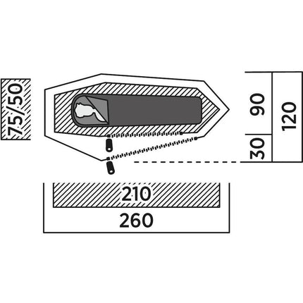 Easy Camp Geminga 100 Compact 1 man tent By Easy Camp