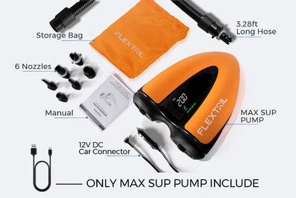 Flextail MAX SUP PUMP - 20PSI Cordless Rechargeable Air Pump for SUP & KITE By Flextail Gear