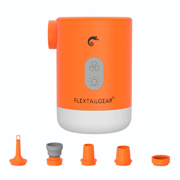 Flextail MAX PUMP 2 PRO- 4 in 1 Portable 3600mAh Rechargeable Air Pump Orange By Flextail Gear