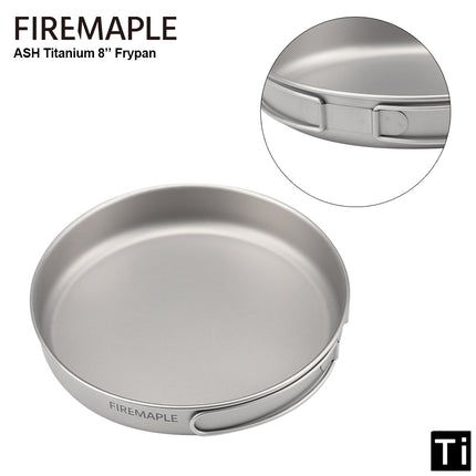 Firemaple Ash Titanium 8" Frying pan By Fire Maple Gear