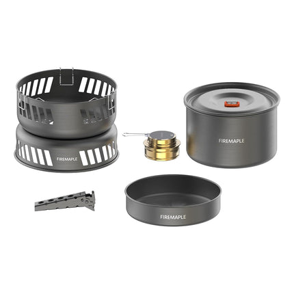 Firemaple Cooking Kit with Pans and Alcohol Burner By Fire Maple Gear