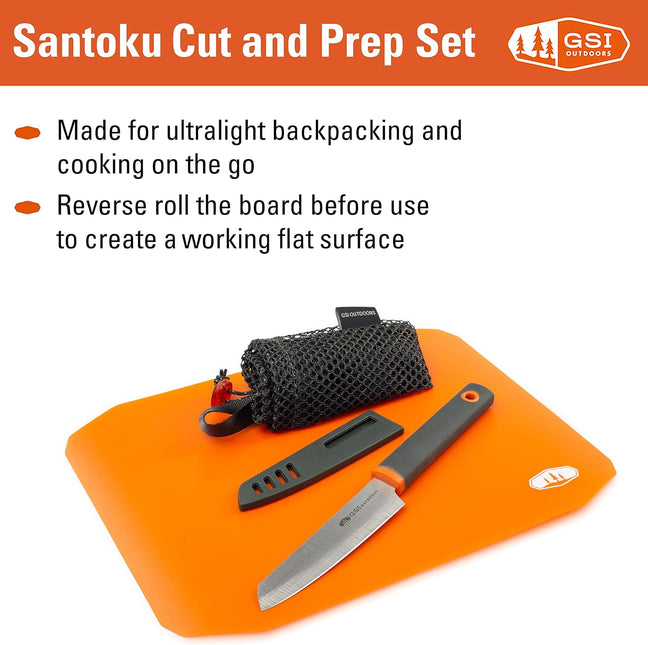 GSI Santoku Rollup Cutting board and Knife set By GSI outdoors