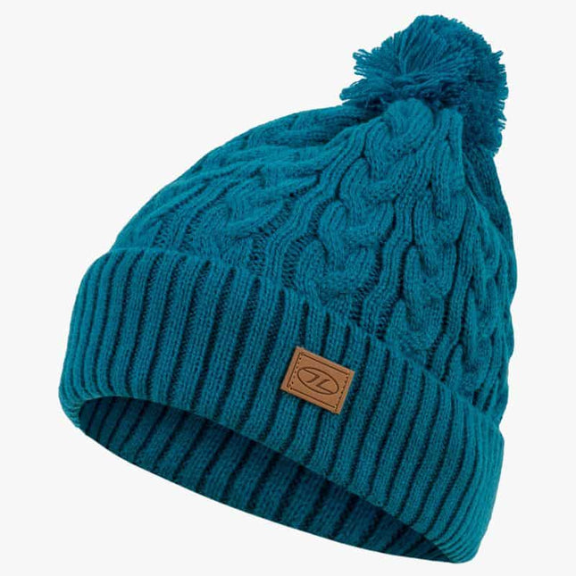 Highlander Beira Lined Bobble Hat (Various Colours) Ocean Blue By Highlander Outdoor