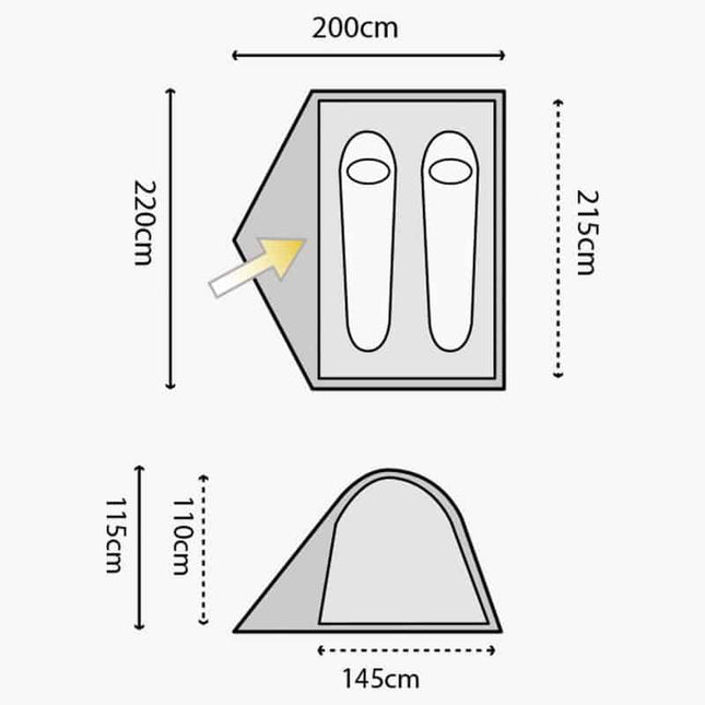 Highlander Birch 2 Tent By Highlander Outdoor