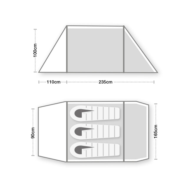 Wild Country Hoolie Compact 3 ETC Tunnle Tent By Terra Nova | Wild Country