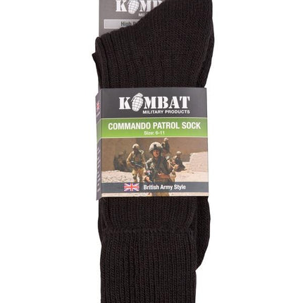 Kombat UK Patrol Socks (Size 6-11) - Black By Kombat UK