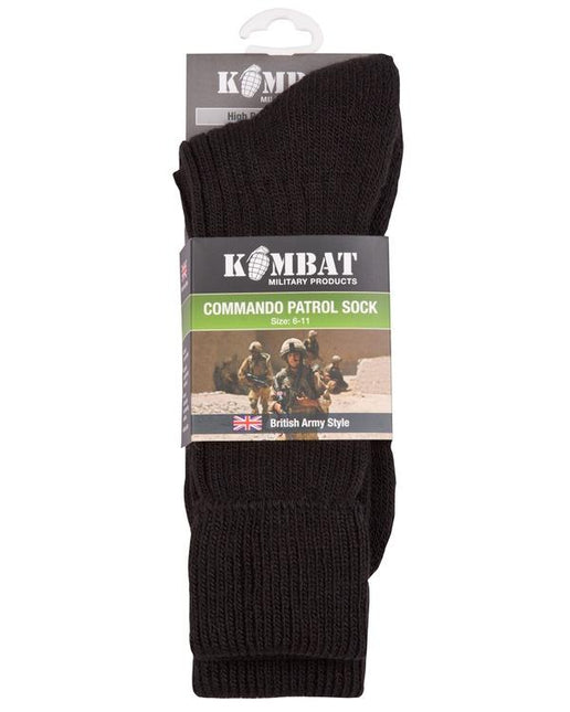 Kombat UK Patrol Socks (Size 6-11) - Black By Kombat UK