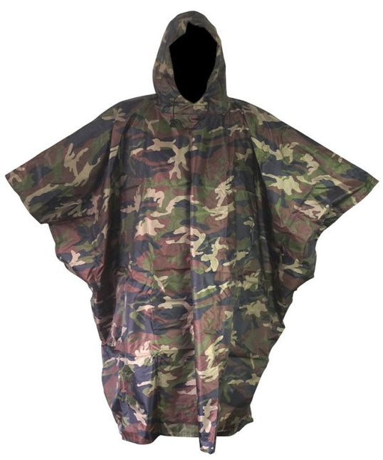 Kombat Ranger Poncho (Green or Camo) Woodland By Kombat UK