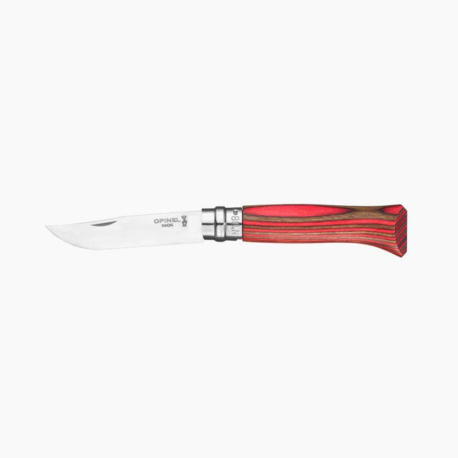 Opinel No.8 Laminated Birch Collection (Various Colours) Red By Opinel knives