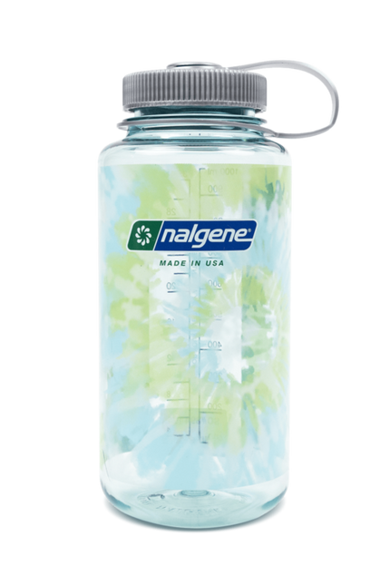 Nalgene 32oz / 1L Wide Mouth Sustain Water Bottle Seafoam with Tie Dye By Nalgene