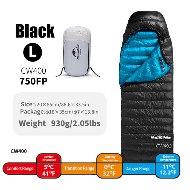 Naturehike Duck Down Sleeping Bag - Various Sizes By NatureHike