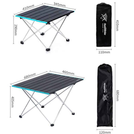 Naturehike Lightweight Aluminum Folding Camping Table (Large) By NatureHike