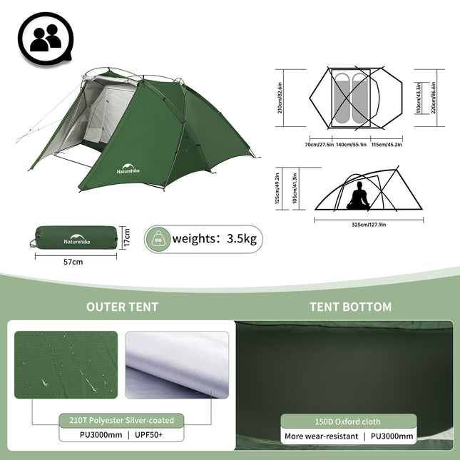 Naturehike Hillock 6 (Various Colours) By NatureHike