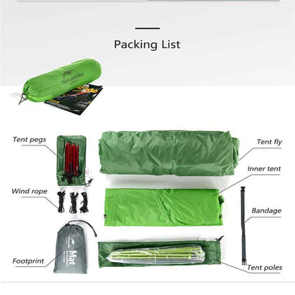 Naturehike Star-River 2 Lightweight 2-Man Tent With Mat (Various Colours) By NatureHike