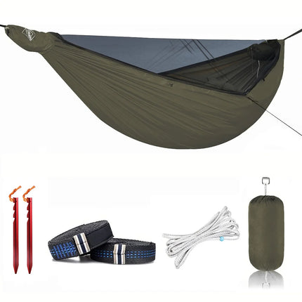 Onewind Temptest Zipper Hammock 11ft (Green or Brown) By Onewind Outdoors