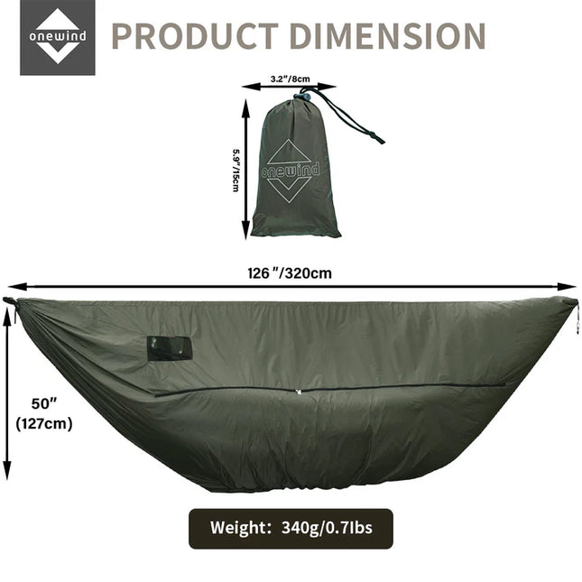 Onewind Zippered Windsock Winter Cover - Green By Onewind Outdoors