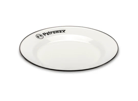 Petromax Set of 2 Enamel Plates - White (Various Sizes) Large By PetroMax