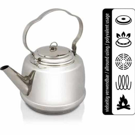 Petromax Stainless Tea Kettle (Various Sizes) By PetroMax