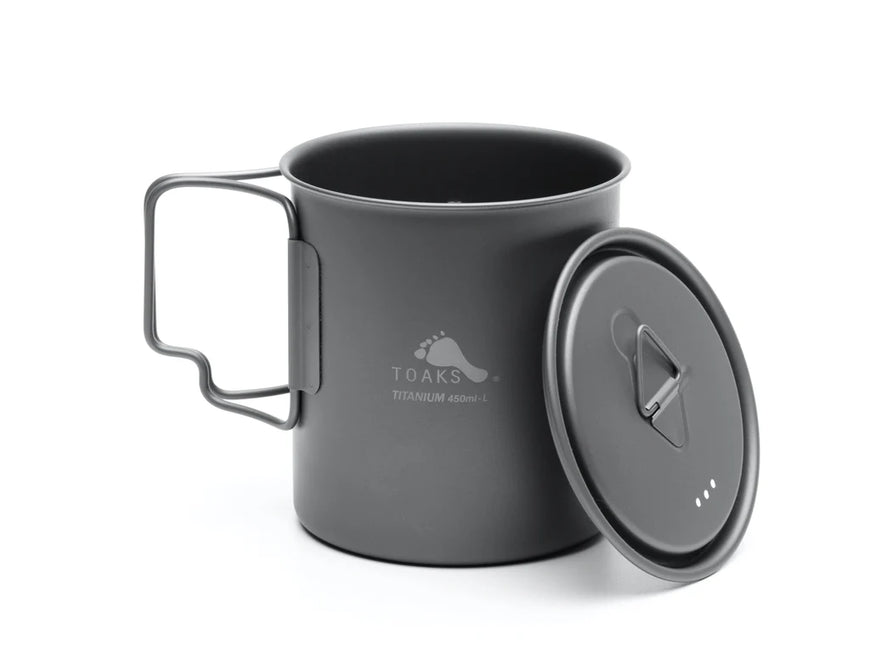 Toaks Light Titanium 450ml Cup with Lid (Ultralight Version) By Toaks Outdoors