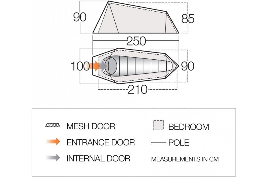 Vango Soul 100 1-Man Tent By Vango