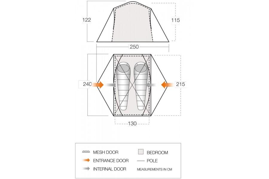 Vango Tryfan 200 2 Person Tent By Vango