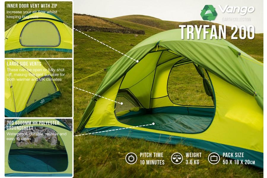 Vango Tryfan 200 2 Person Tent By Vango