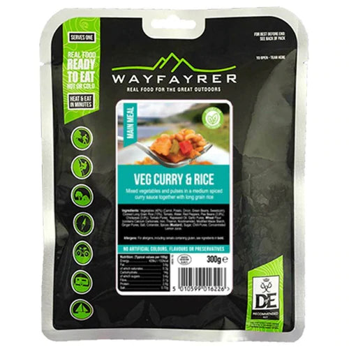 Wayfayrer Vegetable Curry & Rice 300g By Wayfayrer Meals