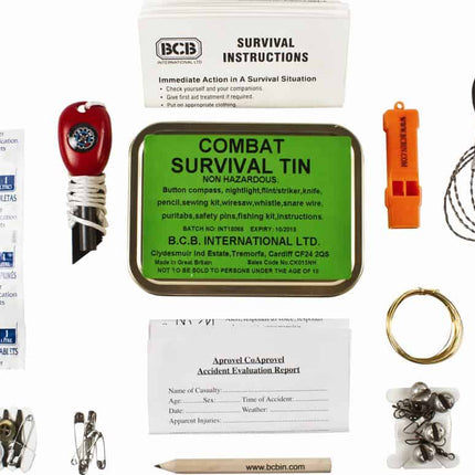 BCB Combat Survival Tin (Non Hazardous) By BCB International